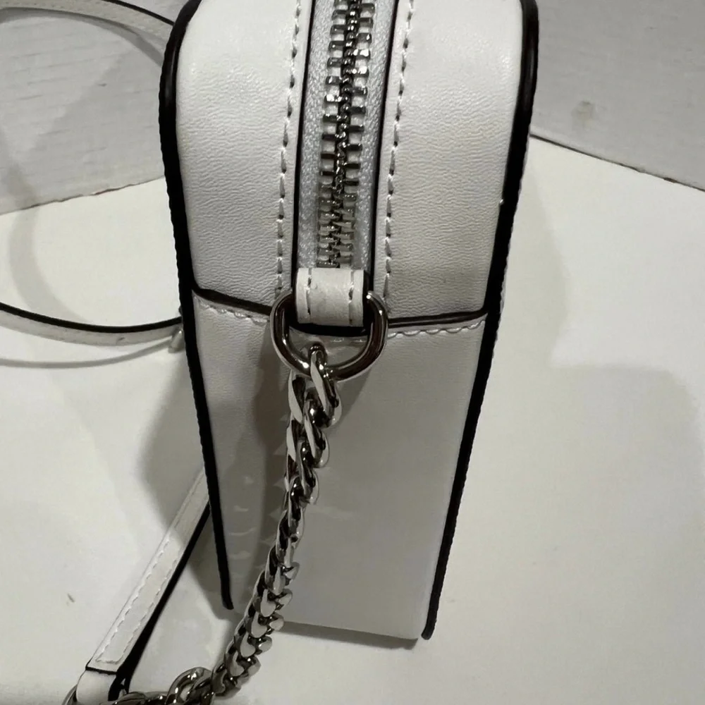 Michael Kors RARE Optic White W/Colorful Airplanes Crossbody